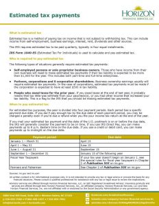 estimated tax payments