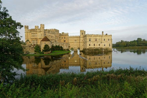 A moat around a castle